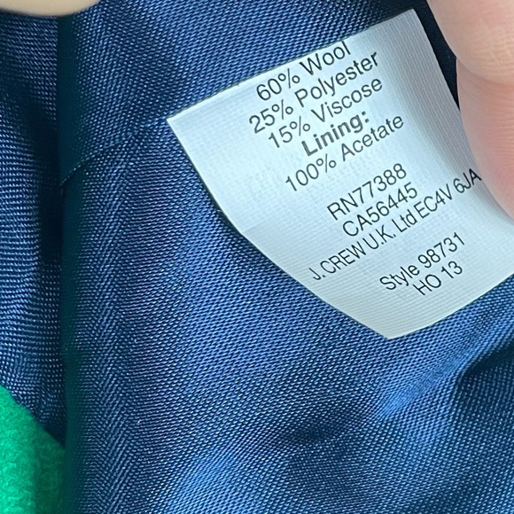 J. Crew Majesty Double Breasted Coat in Kelly Green Size 2 - Picture 6 of 11